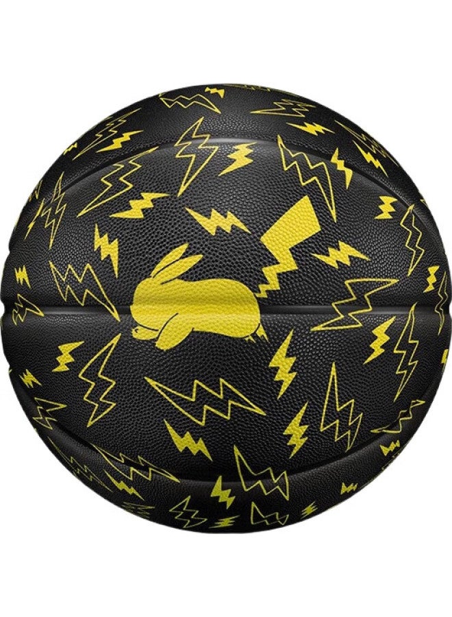 VEIDOORN Pokemon Official Collaboration Pikachu Black Basketball Game Professional Rubber No.7 Student Youth Blue Ball - Image 2