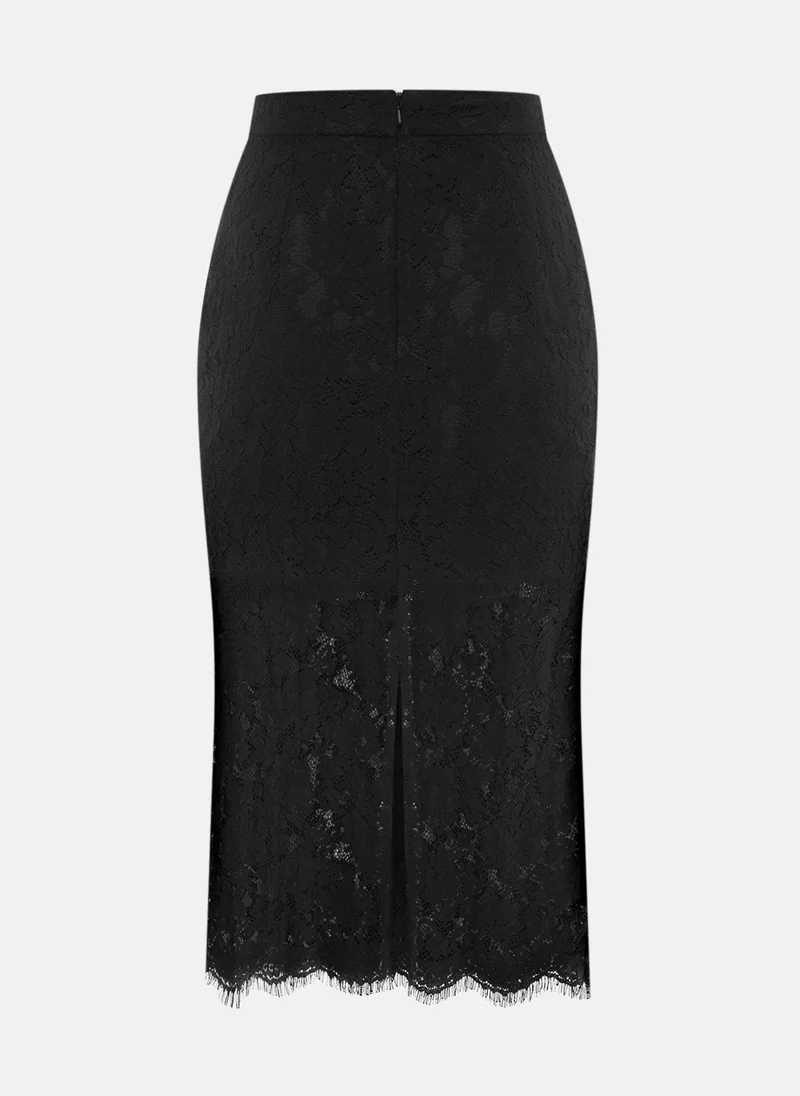 Lichi Guipure midi skirt