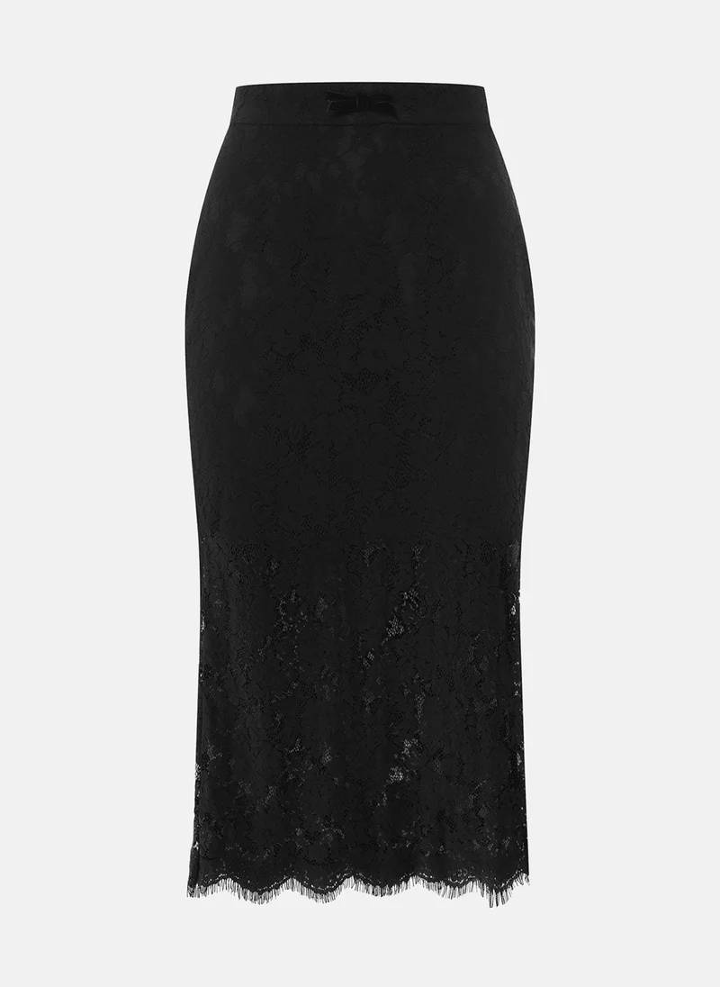 Lichi Guipure midi skirt