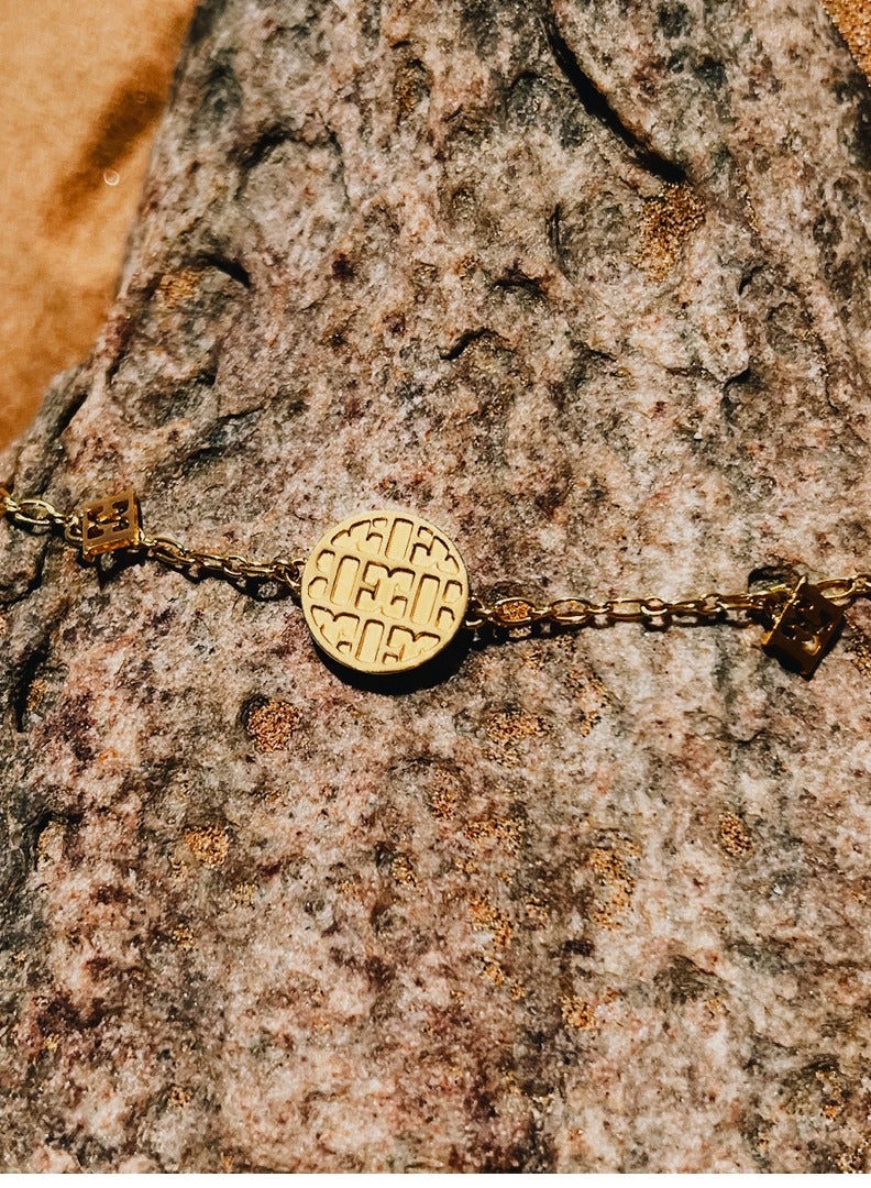 ESCADA Linda Charm Bracelet with Signature Logo and Miniature Charms - Image 4