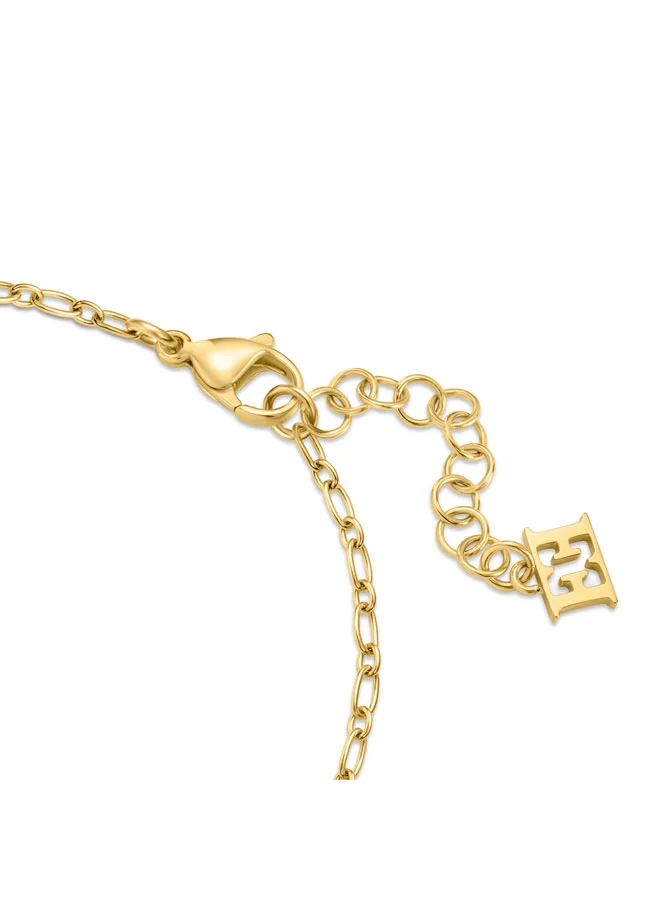 ESCADA Linda Malachite Charm Bracelet with Signature Logo and Miniature Charms