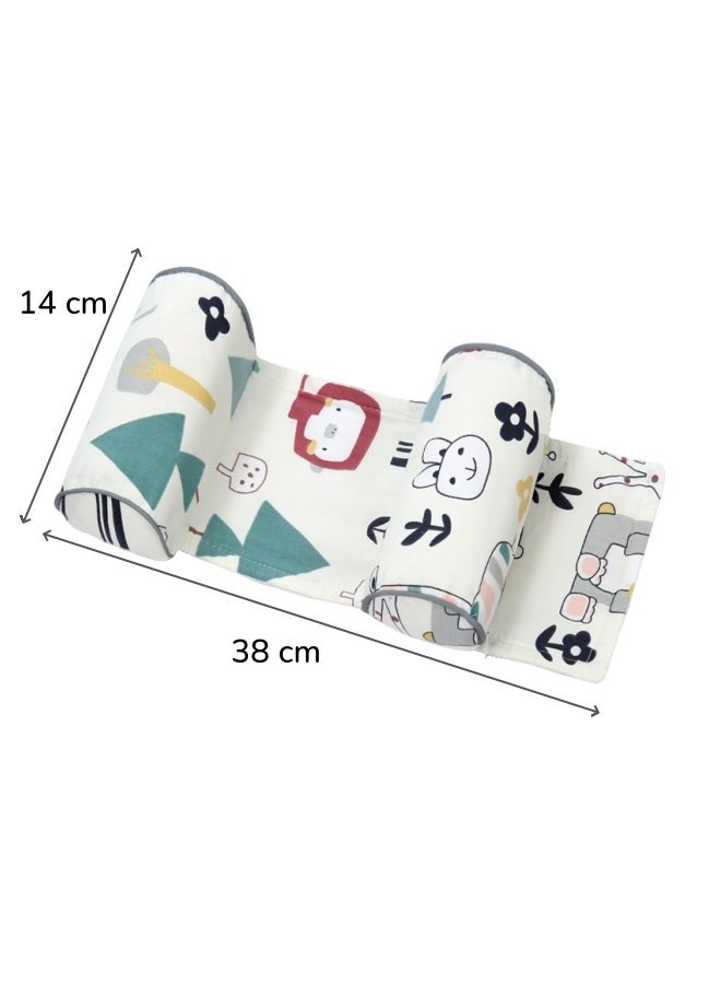 الدليبن وسادة تشكيل رأس الطفل، وسادة مضادة للرأس، وسادة ناعمة للأطفال الرضع، دعم رقبة الطفل، تمنع رأس الطفل المسطح ومضادة للتدحرج، وسادة دعم نوم للأطفال حديثي الولادة (غابة) - Image 2