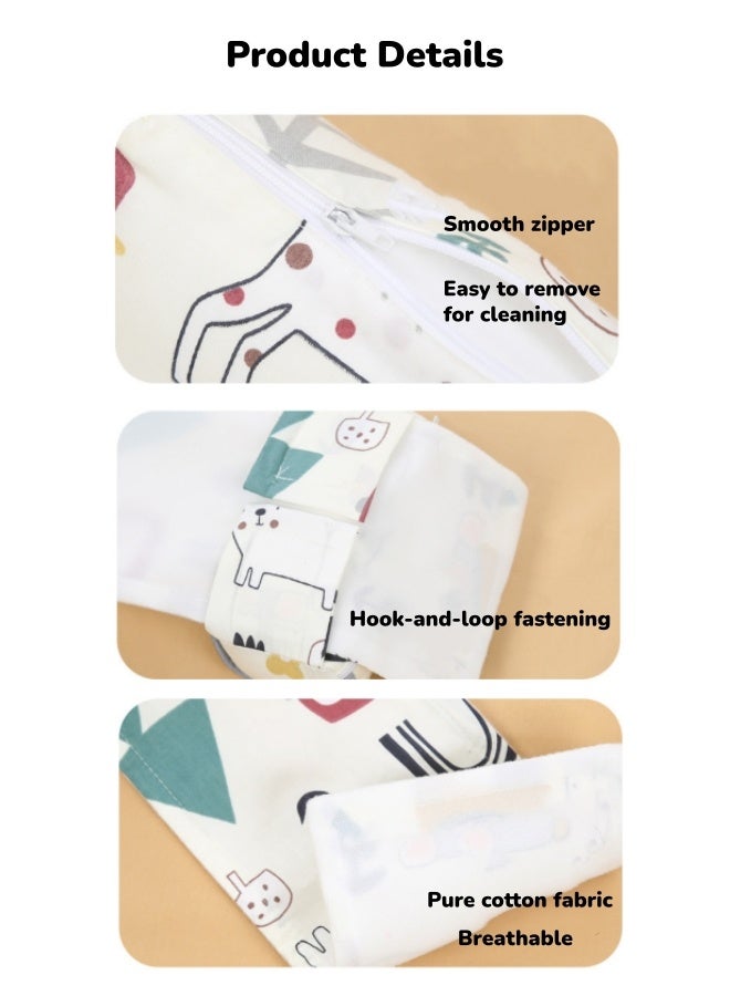 الدليبن وسادة تشكيل رأس الطفل، وسادة مضادة للرأس، وسادة ناعمة للأطفال الرضع، دعم رقبة الطفل، تمنع رأس الطفل المسطح ومضادة للتدحرج، وسادة دعم نوم للأطفال حديثي الولادة (غابة) - Image 3