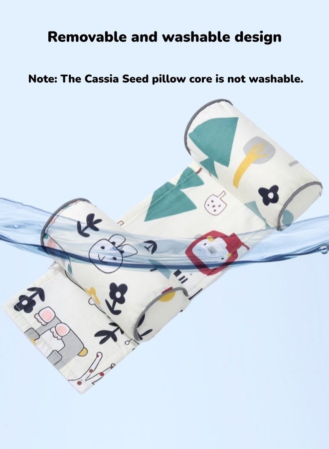 oldlaiben Baby Head Shaping Pillow,Baby Anti-Heading Pillow,Infant Baby Soft Pillow,Baby Neck Support,Prevent Flat Head Anti Roll,New Baby Pillow Sleeping Support(Forest) - Image 5