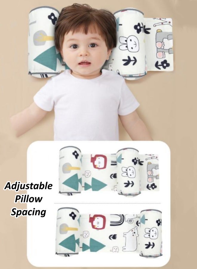 oldlaiben Baby Head Shaping Pillow,Baby Anti-Heading Pillow,Infant Baby Soft Pillow,Baby Neck Support,Prevent Flat Head Anti Roll,New Baby Pillow Sleeping Support(Forest) - Image 4