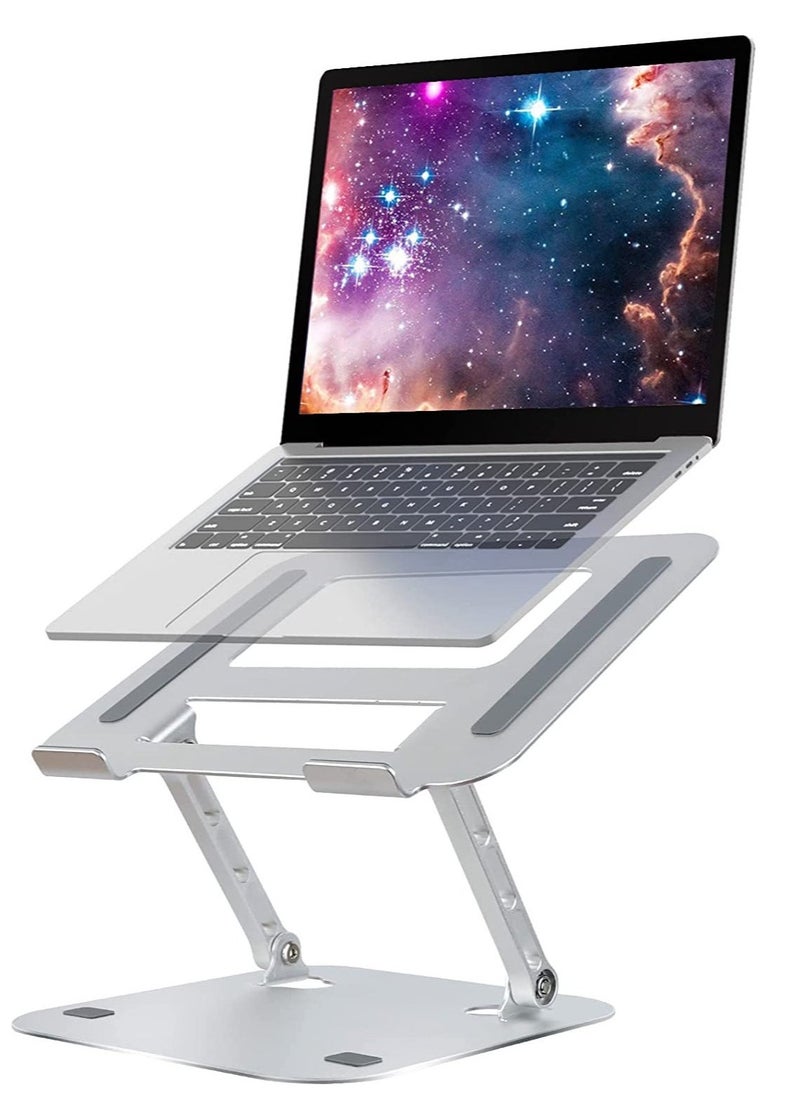 ELTRAZONE Laptop Stands,Multi-Angle Adjustable Laptop Holder Stand for Desk,Aluminum Ergonomic with Heat-Vent Portable Laptop Riser Holder Stand Compatible with MacBook Dell, HP, Lenovo More 10” to 17” Laptops - Image 1
