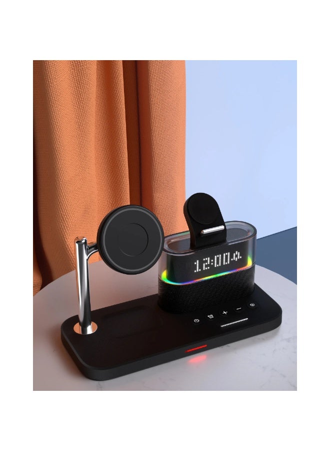KUKH 5-in-1 Magnetic Wireless Charging Station Compatible with iPhone, Apple Watch, AirPods, and More, Fast Charging Dock with Night Light - Image 2