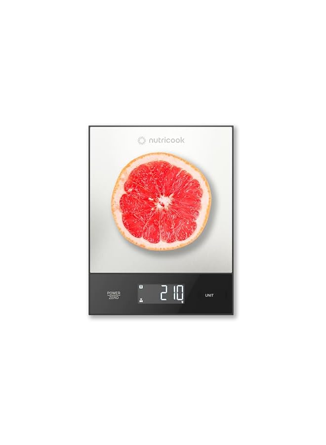 nutricook ميزان غذائي نوتري كوك، ميزان مطبخ رقمي 11 رطل، وزن بالجرام والأوقية (1 جرام دقيق) للخبز والطهي والتغذية وتحضير الوجبات، وظيفة الطي - Image 2