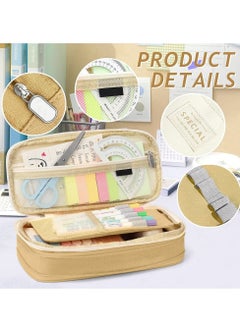 EHOME Pencil Case Expandable Pen Bag Big Capacity Storage with Zipper Large Pencil Pouch Stationery for School Supplies  - Image 2