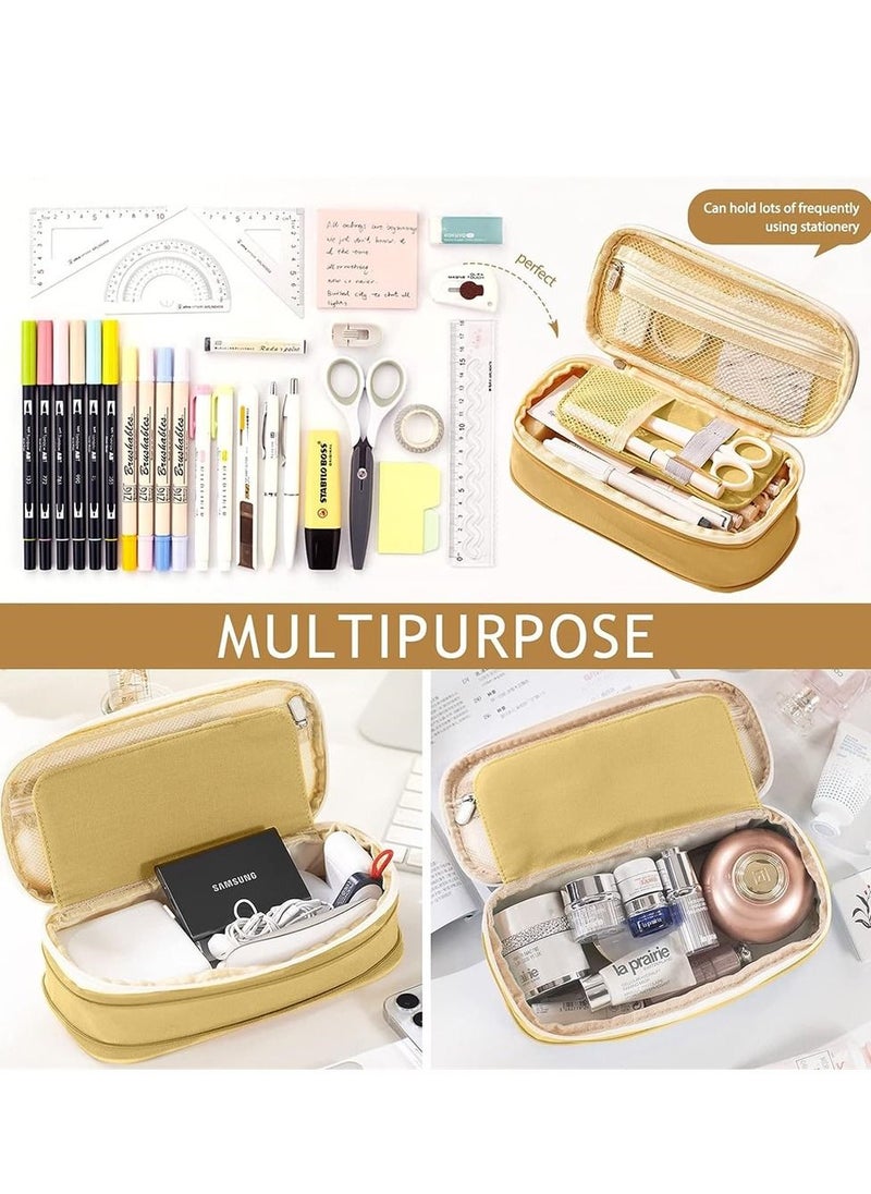 EHOME - Pencil Case Expandable Pen Bag Big Capacity Storage with Zipper Large Pencil Pouch Stationery for School Supplies - Image 1