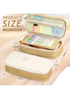 EHOME Pencil Case Expandable Pen Bag Big Capacity Storage with Zipper Large Pencil Pouch Stationery for School Supplies  - Image 3