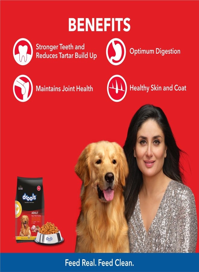 Drools Adult Dry Dog Food 3kg Pack | Chicken and Egg Flavour | Omega 3 & 6 for Healthy Growth | Better Digestibility & Health | Maintains Joint Health | Helps Control Tartar Buildup - Image 2