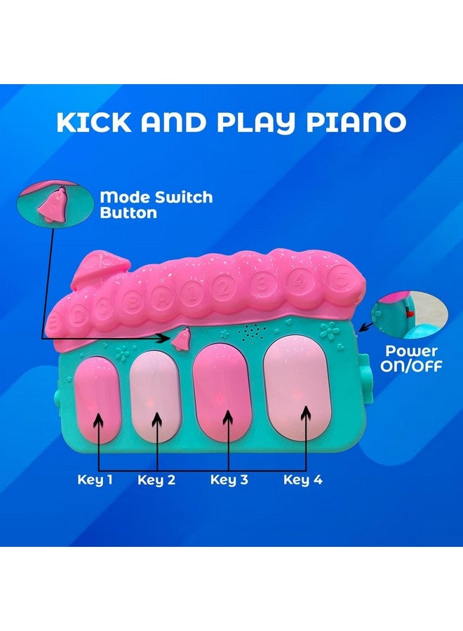 Cable World ® 3 In 1 Musical Keyboard Mat Piano Gym Mat Gym & Fitness Rack,Pack Of 1 Set (Pink) - Image 4