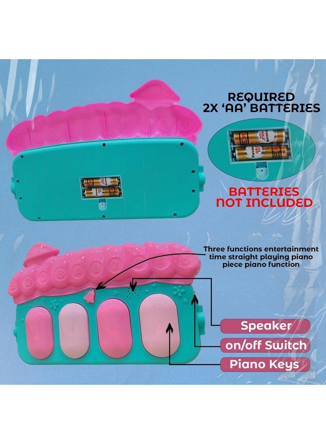 Cable World ® 3 In 1 Musical Keyboard Mat Piano Gym Mat Gym & Fitness Rack,Pack Of 1 Set (Pink) - Image 3