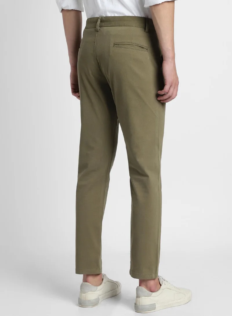 Dennis Lingo Regular Fit Army Chinos Pants For Men
