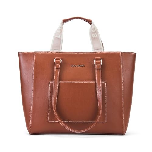 Lino Perros Monroe Tan Commuter Tote Bag - Image 1