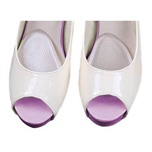 Lify Transparent Silicone Self Adhesive Clear Heel pad (1Pair) & Clear Ball of Foot Cushion (1Pair) Gel Insole for High Heel - Anti Slip Design - 2 Pair Set - Image 5