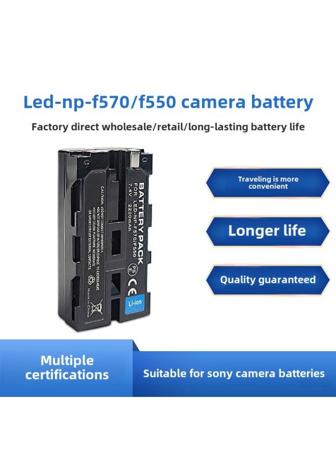 Suitable For Sony NP-F570/F770/F970 Half Decoding Photography Fill Light Battery Monitor Special Battery-Standard Capacity:F550/F570   2200mAH  - Image 1