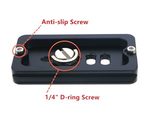 HITHUT PU-70 70mm Universal Quick Release QR Plate with D-Ring Screw for Tripod Monopod Ball Head DSLR Camera, Arca-Swiss Compatible - Image 4