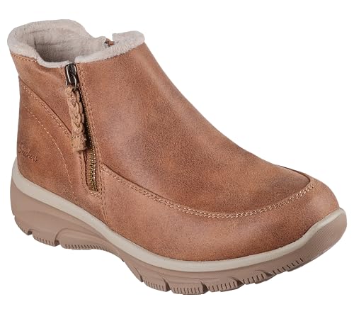 Skechers Women's EASY GOING - INTO FALL zip up bootie, Chestnut, 9 M - Image 3