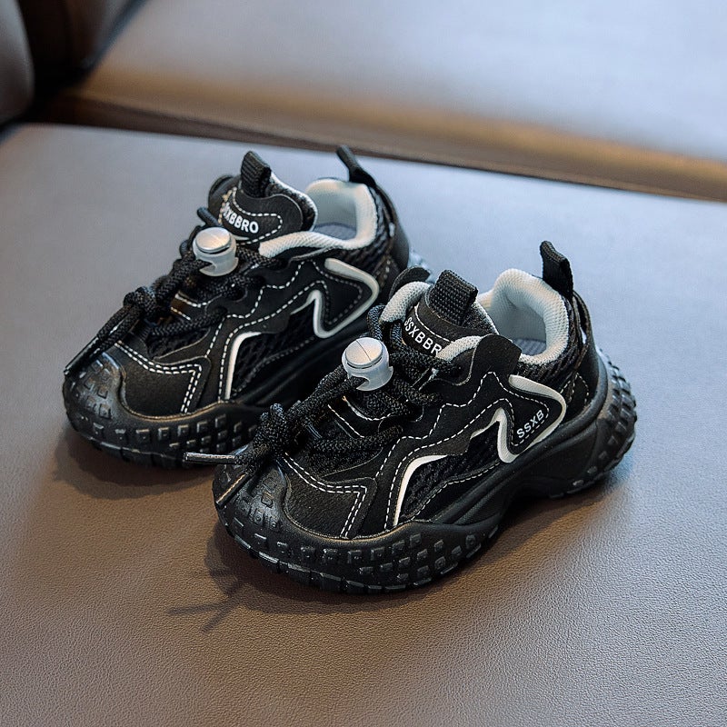 Mesh Sneakers Lightweight Flexible Sole Walking Shoes For Kids Indoor And Outdoor Activities - Image 1