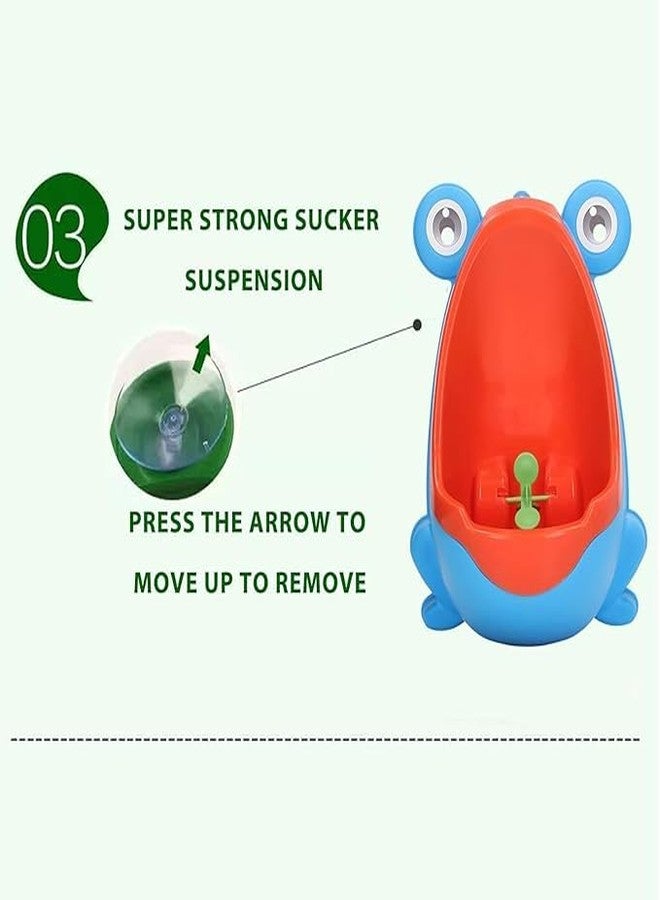 MAMYA Frog Pee Training,Cute Potty Training Urinal for Boys with Funny Aiming Target,Urinals for Toddler Boy (Blue) - Image 3