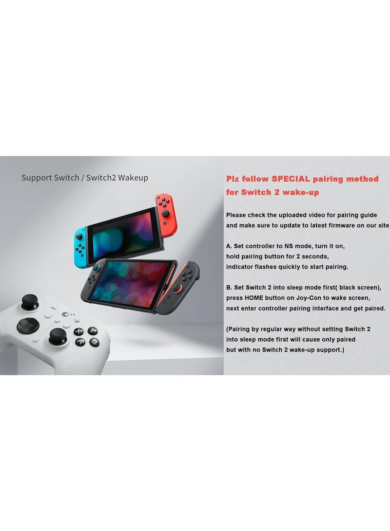 GuliKit ES PRO Wireless E-Sports Controller – Ultra Low Latency (3.25ms), 4000-Level TMR Joysticks, Multi-Platform (Switch/Switch 2/Windows/Android) - Image 5