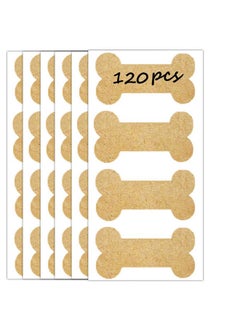 Remarkable Kraft Dog Bone Labels 2.75 X 1.5 Inches Wall Decor Dog Party Decorations Wall Stickers For Kids Boy Girls Room Decorationnursery Decals Wall Decor Easy Paste Removable （120 Pcs）  - Image 1