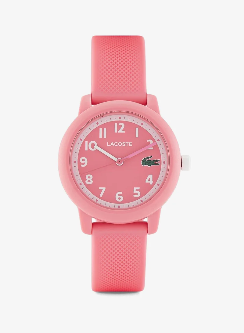 Lacoste 12.12 Kids Collection Analog Quartz Watch For Kids With Pink Silicone Bracelet - 2030040