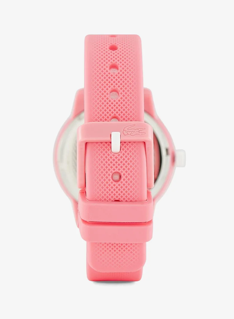 Lacoste  12.12 Kids Collection Analog Quartz Watch For Kids With Pink Silicone Bracelet - 2030040 for Men | Best Price UAE