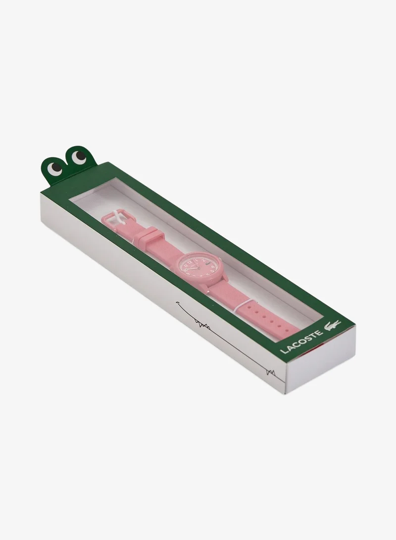 Lacoste  12.12 Kids Collection Analog Quartz Watch For Kids With Pink Silicone Bracelet - 2030040 for Men | Best Price UAE