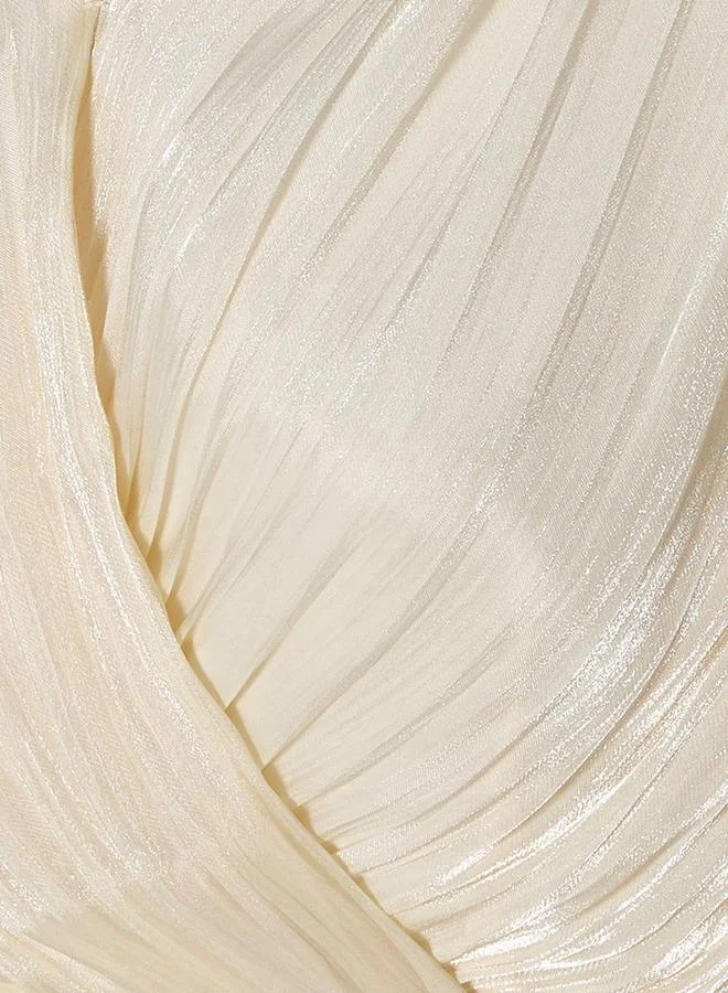 ايكونيك Iconic A line Pleated Maxi Dress with Fluid Sleeves