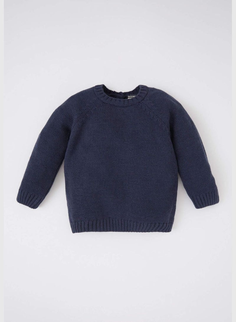 DeFacto BabyBoy Regular Fit Bike Neck Long Sleeve Tricot Pullover - Image 1