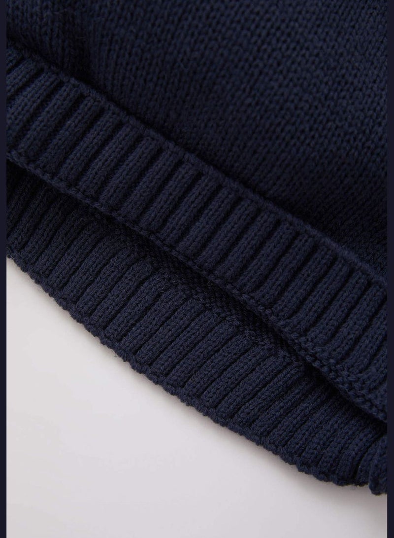DeFacto BabyBoy Regular Fit Bike Neck Long Sleeve Tricot Pullover - Image 3