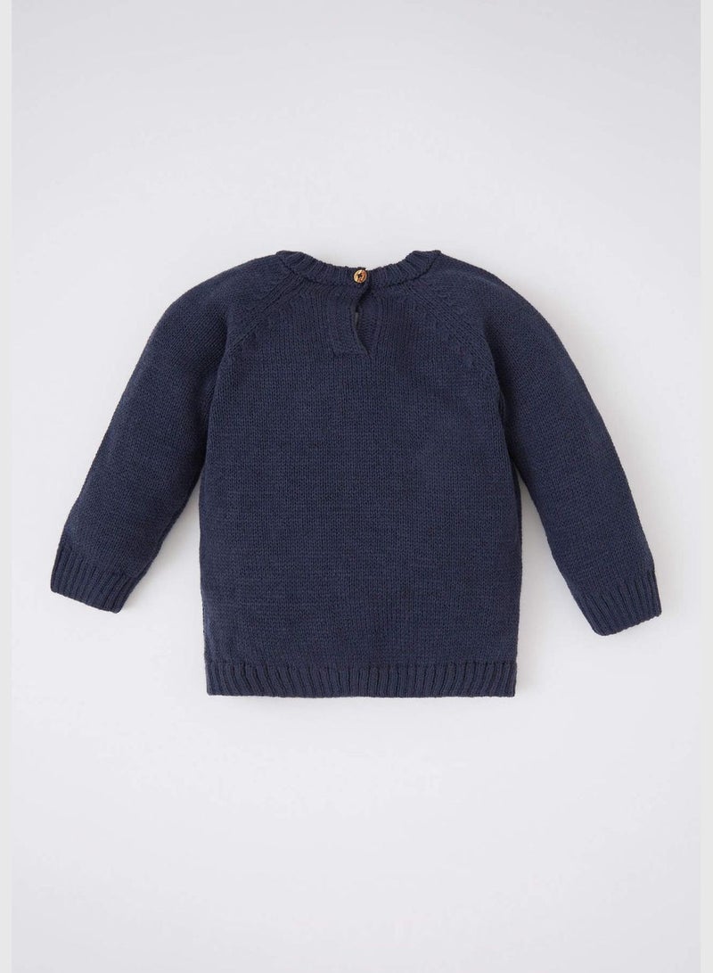 DeFacto BabyBoy Regular Fit Bike Neck Long Sleeve Tricot Pullover - Image 4