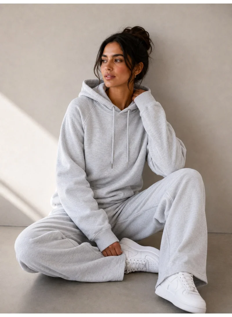 Victor And Jane  "Light Grey Straight-Leg Drawstring Joggers –Cotton interlock for Women | Best Price UAE