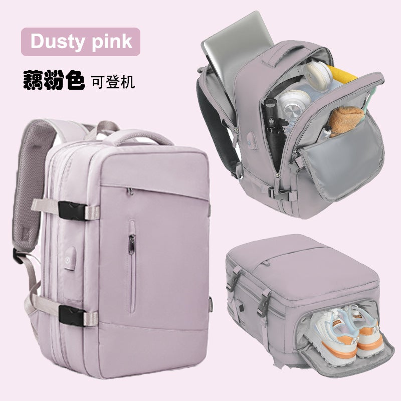Womens Large Capacity Lightweight Travel Backpack 2265# lotus root