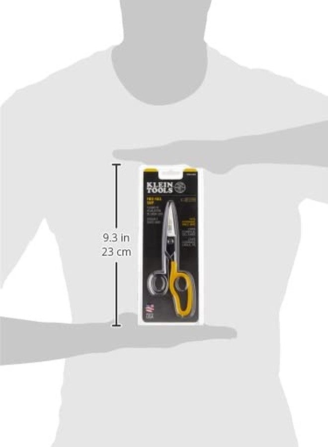 Klein Tools 21010-6-SEN Free-Fall Snip, Scraper, File, Serrated Blades, Made in USA - Image 3