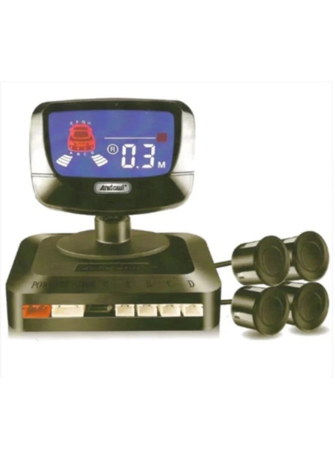 أندول نظام استشعار لركن السيارة مزود بـ 4 مستشعرات وشاشة عرض LED - Image 1