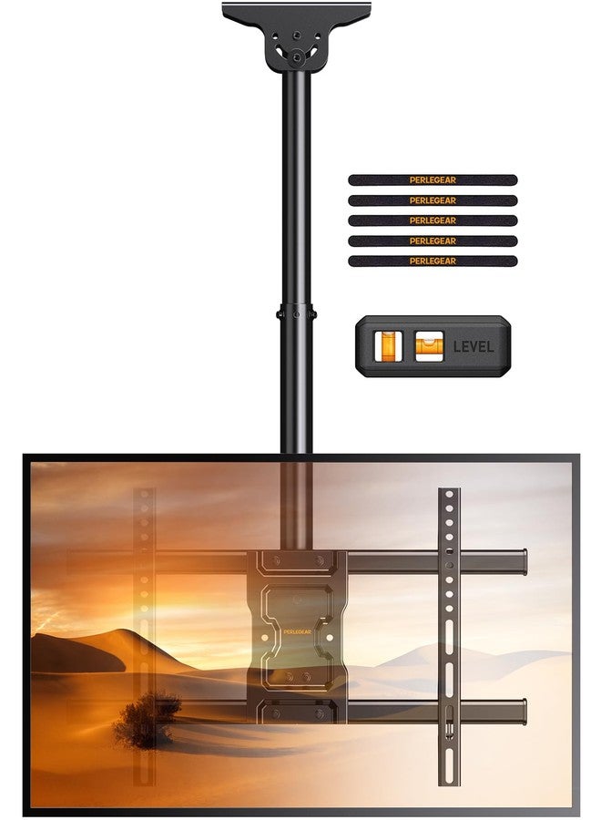 Perlegear Ceiling TV Mount, Hanging TV Mount for 37-75 inch Flat or Curved TVs up to 99 lbs, Full Motion TV Bracket with Swivel, Tilt, Max VESA 600x400mm, PGLCM1 - Image 1