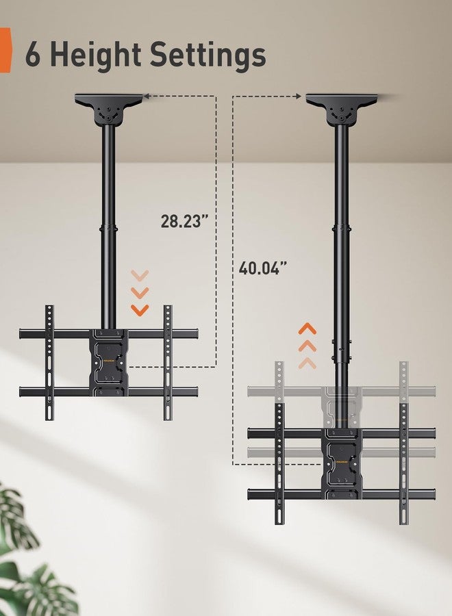 Perlegear Ceiling TV Mount, Hanging TV Mount for 37-75 inch Flat or Curved TVs up to 99 lbs, Full Motion TV Bracket with Swivel, Tilt, Max VESA 600x400mm, PGLCM1 - Image 3