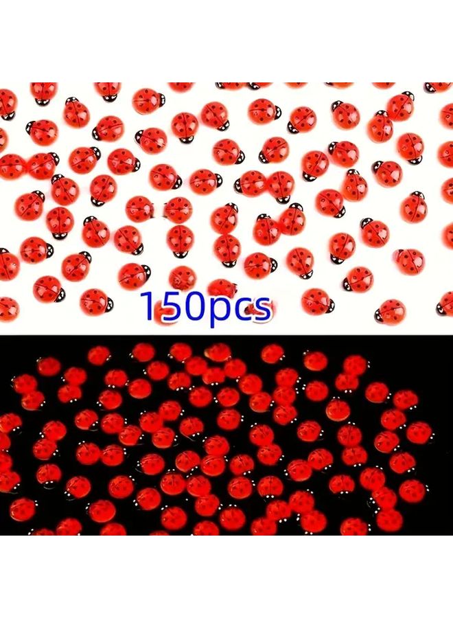 150 قطعة من الخنافس الصغيرة المتوهجة في الظلام، خنافس راتنجية، مستلزمات صنع المجوهرات DIY - Image 1