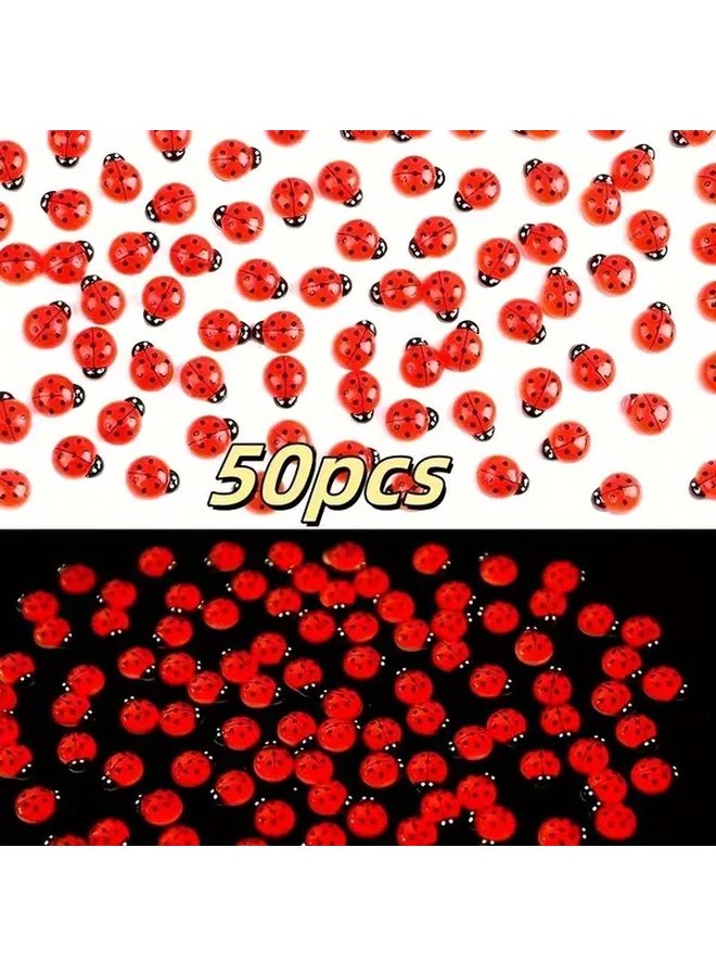 150 قطعة من الخنافس الصغيرة المتوهجة في الظلام، خنافس راتنجية، مستلزمات صنع المجوهرات DIY - Image 4