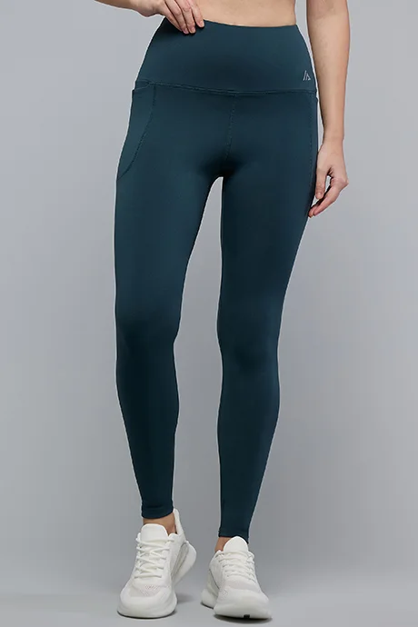 أر أند بي Solid Leggings with Elastic Waist