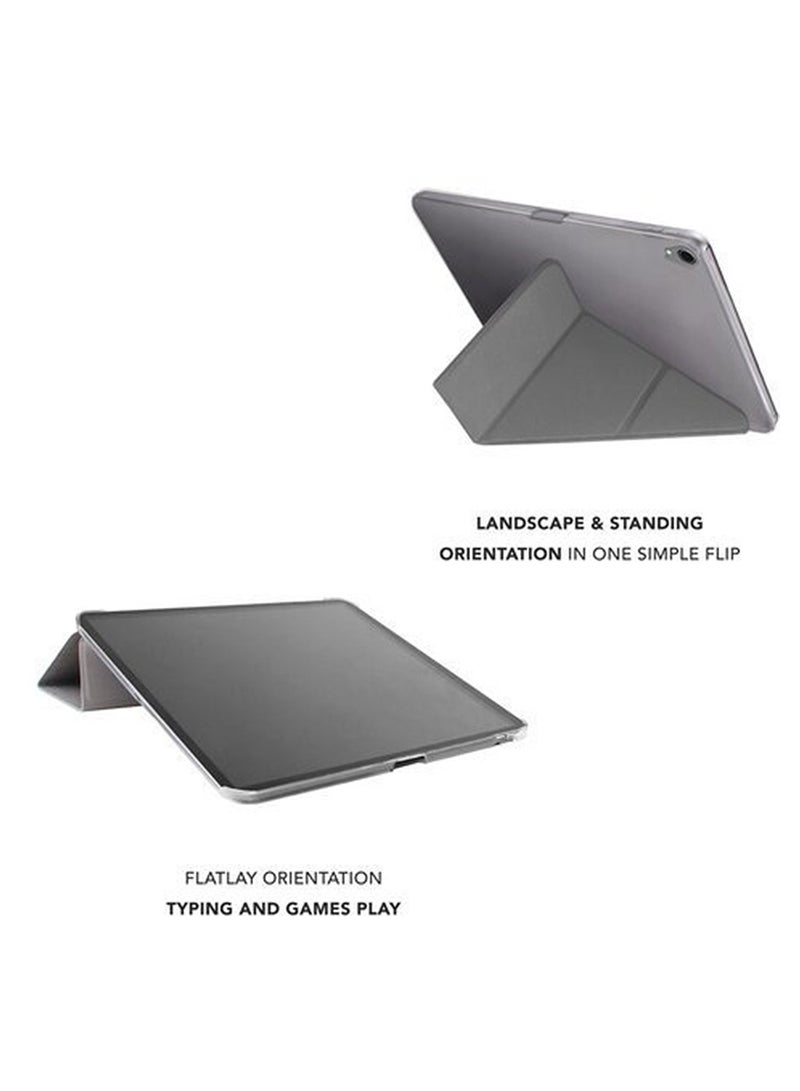 Uniq iPad Pro 10.5 Inches / iPad Air (2019) Cover, UNIQ Yorker Kanvas Case Grey Grey - Image 2