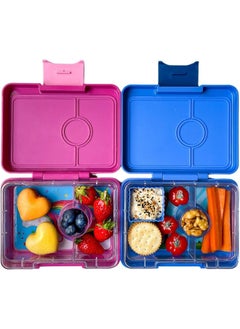 Yumbox Yumbox Surf Blue Snack Box with Dinosaur Tray - 3-Compartment Bento 6.7x5.1x1.8 | Kid-Friendly | Healthy Snacks | BPA-Free & Easy Clean  - Image 5