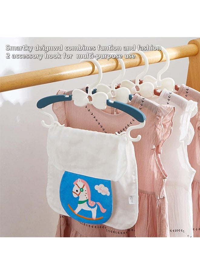Arabest Baby Hangers for Closet - 20 Pack Baby Clothes Hangers, Adjustable Baby & Kids Hangers for Nursery, Cascading Plastic Childrens Hangers & Infant Pant Hangers for Closet - Space Saving(Blue)  - Image 4