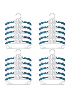 Arabest Baby Hangers for Closet - 20 Pack Baby Clothes Hangers, Adjustable Baby & Kids Hangers for Nursery, Cascading Plastic Childrens Hangers & Infant Pant Hangers for Closet - Space Saving(Blue)  - Image 1