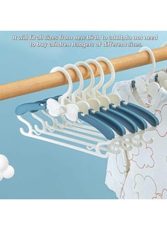 Arabest Baby Hangers for Closet - 20 Pack Baby Clothes Hangers, Adjustable Baby & Kids Hangers for Nursery, Cascading Plastic Childrens Hangers & Infant Pant Hangers for Closet - Space Saving(Blue)  - Image 5