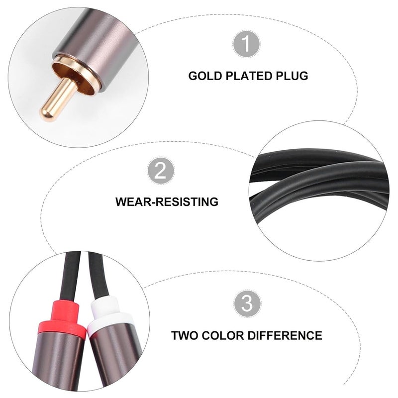 3 Meter Male Stereo Audio Cable with Dual Connectors Extension Cord for Home Theater HDTV Amplifier Surround Sound Systems - Image 3